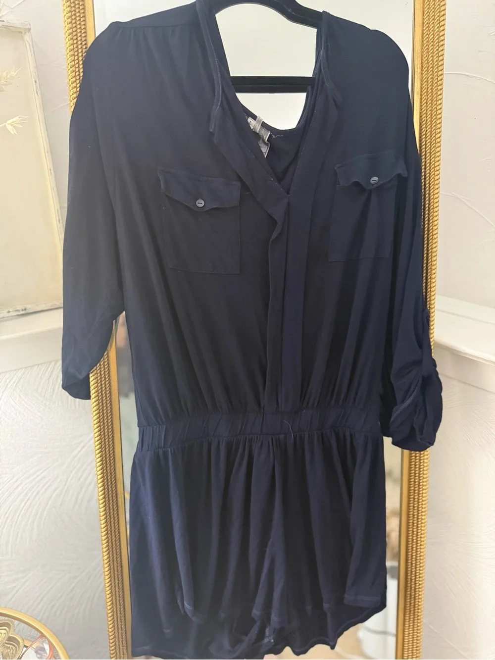 Young Fabulous & Broke Navy Blue Romper